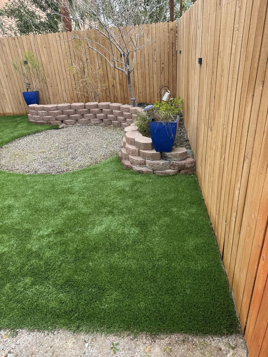 The same Henderson artificial turf after deep cleaning, with fibres standing upright and even colour