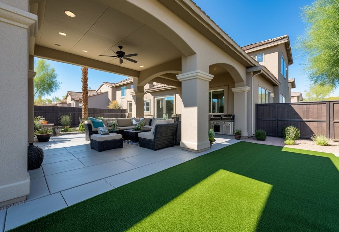 Artificial turf at a residential property in Green Valley, Henderson NV