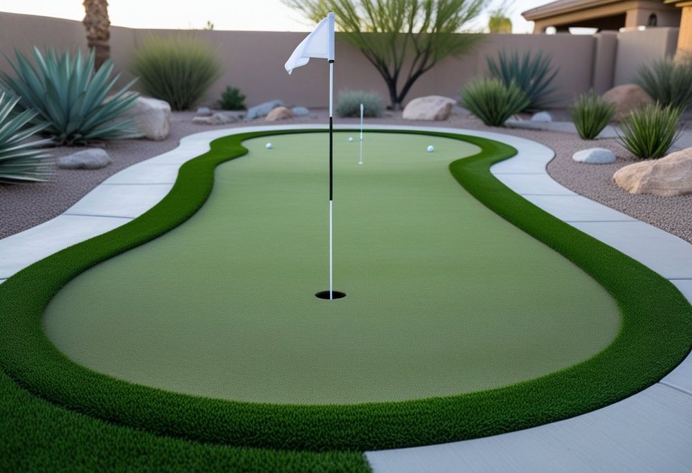 Backyard putting green, sand levelled to spec in Seven Hills, Henderson NV